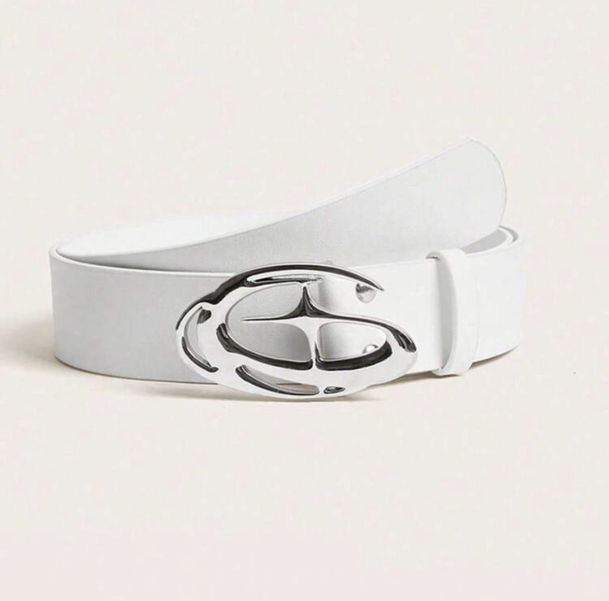 White crome belt 